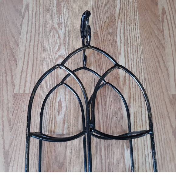 VINTAGE METAL SHABBY CHIC WINE RACK - Picture 4 of 7